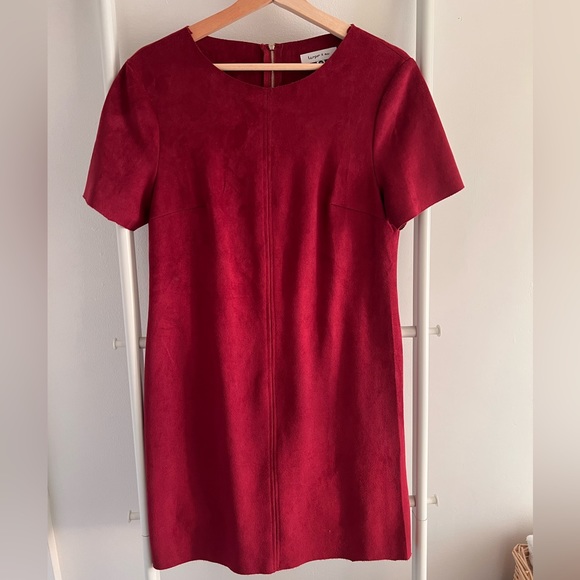 Beautiful Red Suede Mini Dress - Picture 1 of 5